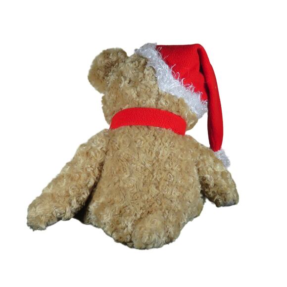 Fiesta Christian Christmas Bear Plush 21" with Santa Hat & Scarf Stuffed Animal - Picture 6 of 16